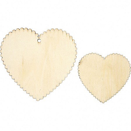Decoratiuni din Lemn - CC INIMA LEMN 7.5x7.5 cm 12/SET 57505