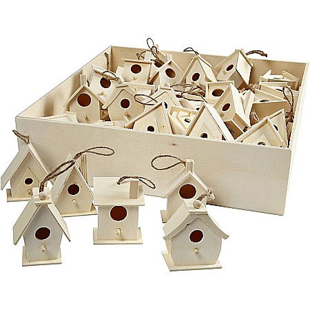 Decoratiuni din Lemn - CC CASUTA LEMN PASARI 7CM 57577