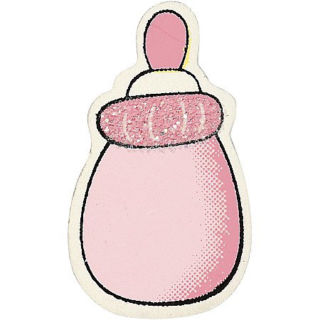 Botezuri, Gender reveal - CC FORME LEMN STICLA LAPTE BEBE ROZ 599917