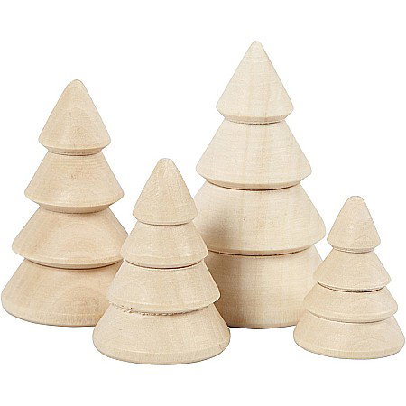 CC BRADUTI LEMN DECOR 4/SET 3.3*4.3*5.3*6.3CM - 2.3*3*3.2*4CM 56239 [0]