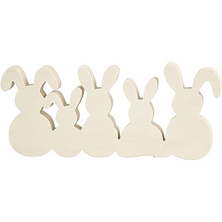 Figurine si Accesorii Paste - CC FIGURINE LEMN 5 IEPURI 57936