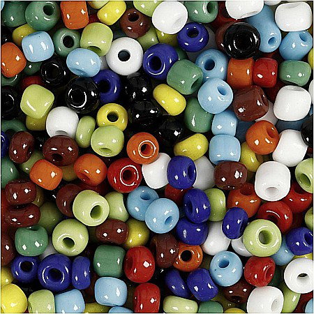 Margele din plastic/ sticla - CC MARGELE STICLA 130GR CULORI ASORTATE 696703