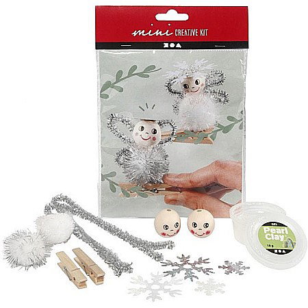 DE SEZON - CC MINI KIT CREATIV CRACIUN INGERASI CU CLEMA LEMN 977351