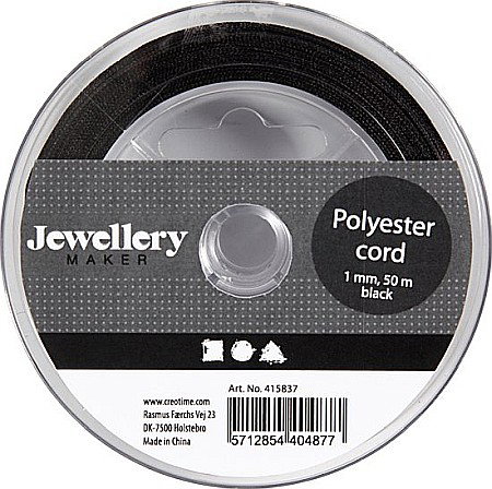 Snur, sarma, elastic, fir - CC SNUR POLYESTER 1MM*50M NEGRU 415837