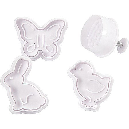 FORME PLASTIC CU STAMPILA Cookie Cutters With Stamp, 4/SET PASTE 782872 [0]