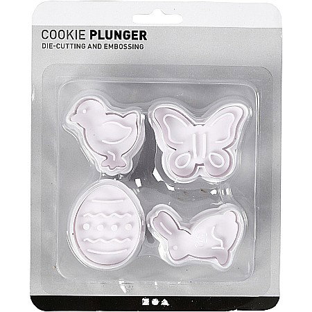 FORME PLASTIC CU STAMPILA Cookie Cutters With Stamp, 4/SET PASTE 782872 [1]