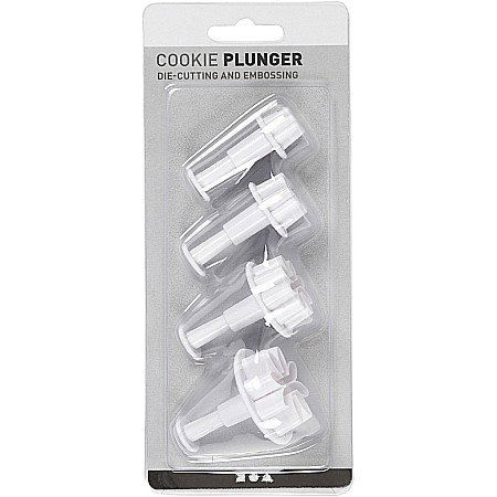 CC FORME PLASTIC CU STAMPILA Cookie Cutters With Stamp, Flower, 2,8+3,6+4,4 cm 782873 [1]