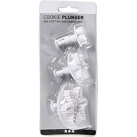 CC FORME Cookie Cutters With Stamp, Snowflake, 3,2+4,8+6,5 cm 782875 [1]
