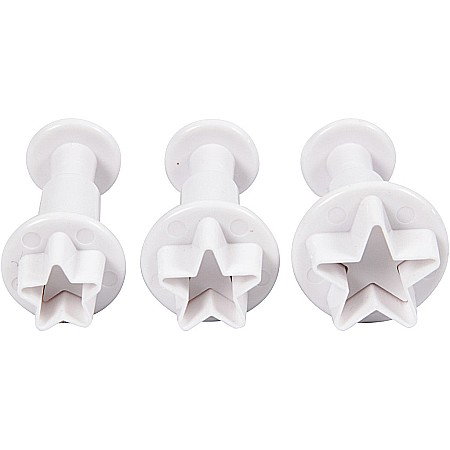 Forme Turnare, Modelare - CC FORME PLASTIC CU STAMPILA 782877 STEA 2,1+2,3+2,6 cm , 3/SET