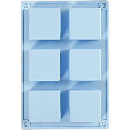 Forme Turnare, Modelare - CC MATRITA DIN SILICON 6 PATRATE 5*5CM 60ML ALBASTRA 371811