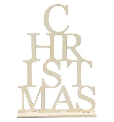 Decoratiuni Craciun - CC DECORATIUNE LEMN FORMA BRAD DE CRACIUN 21*29CM 58065