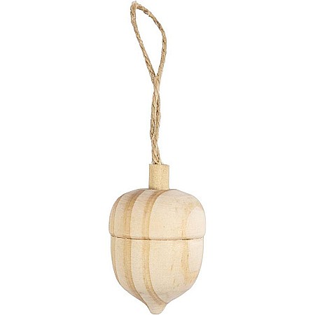 Figurine, Ornamente Pasla /Lemn/ Moos - CC DECORATIUNE SUSPENDATA CRACIUN GHINDA LEMN 4*3CM 58071