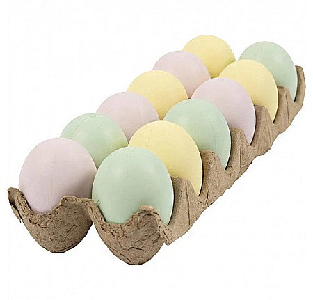 Ouă Decorative de Paște - CC OUA PLASTIC CULORI PASTEL 12/SET PASTE 51020