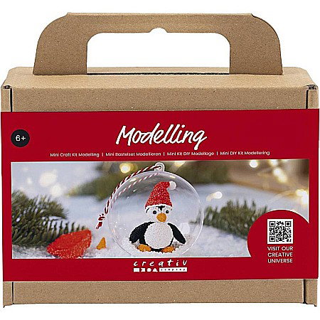 DE SEZON - CC MINI KIT CREATIV MODELARE, GLOB CRACIUN - PINGUIN 977491