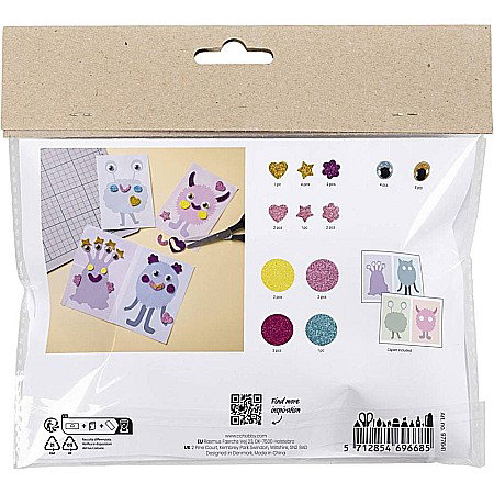 CC MINI KIT CREATIV MONSTRII DIN GLITTER FOAM SI OCHI MOBILI 977641 [1]