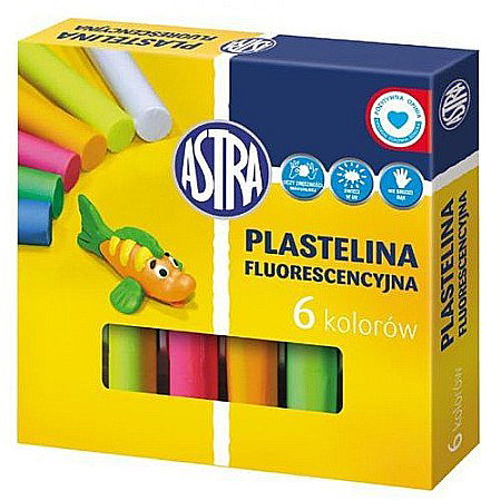 Plastilina, Planseta plastilina - AS PLASTILINA 6 CULORI FLUORESCENTE ASTRA 83811906