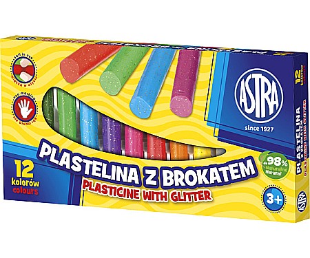 RECHIZITE SCOLARE IPB - AS PLASTILINA 12 CULORI CU SCLIPICI ASTRA 303107001