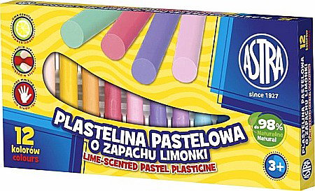 RECHIZITE SCOLARE IPB - AS PLASTILINA 12 CULORI PASTEL ASTRA 303114001
