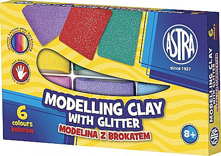 HOBBY - AS PASTA MODELAJ TERMO 6 CULORI CU SCLIPICI 304109001