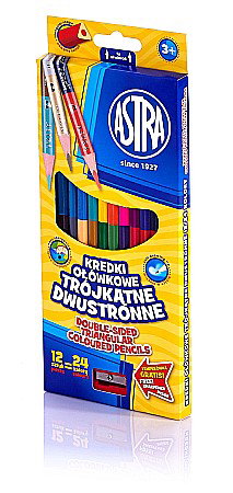 RECHIZITE SCOLARE IPB - AS CREIOANE COLORATE 12/SET 2 CAPETE + ASCUTITOARE ASTRA 312113001
