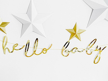 PD BANNER Little Star - Hello Baby, gold, 18x70cm GRL83-019M [4]