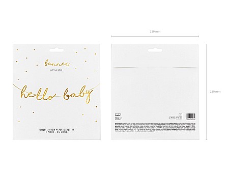PD BANNER Little Star - Hello Baby, gold, 18x70cm GRL83-019M [7]