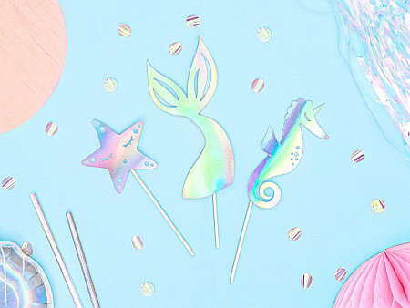PD DECORATIUNI PENTRU TORT Mermaid, iridescent, 24.5cm 3/set KPT47-017 [6]