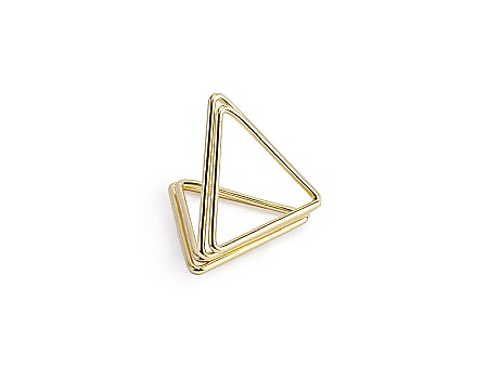 Botezuri, Gender reveal - PD SUPORT NUMERE MASA, Place card holders Triangles, gold, 2.3 cm 10/SET PCH3-2-019