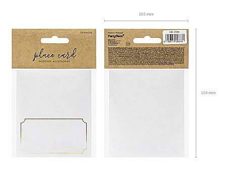 PD CARTI VIZITA MASA Place Cards Frame, gold, 9.5 x 5.5 cm 10/SET WS8-019ME [3]