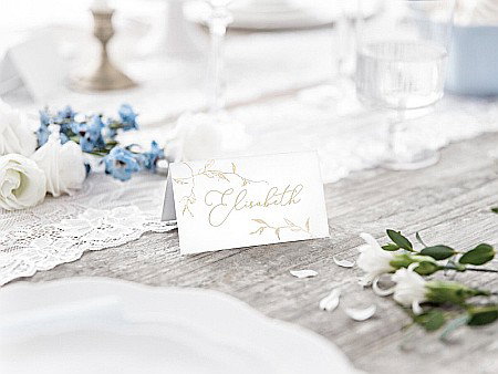 PD CARTI VIZITA MASA Place Cards Branches, gold, 9.5 x 5.5 cm 10/SET WS9-019ME [1]