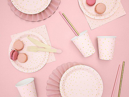 PD FARFURII CARTON Polka Dots, light pink, 18cm 6/set TPP50-081J [2]