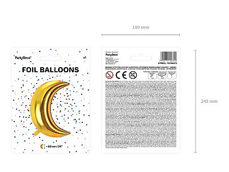 PD BALON FOLIE ALUMINIU Moon, 60cm, gold FB16M-019 [6]