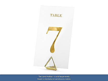 Botezuri, Gender reveal - PD NUMERE PENTRU MASA Transparent, gold, 7x12cm 20bucati KPZ4-019ME