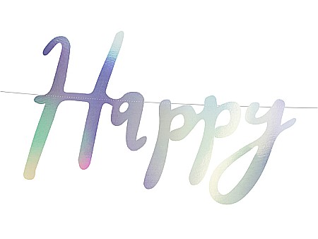 PD BANNER Happy Birthday, iridescent, 16.5x62cm GRL75-017 [1]