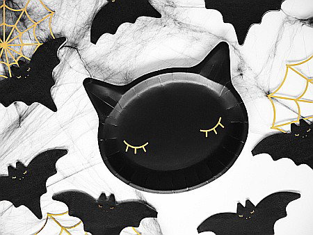 PD FARFURII CARTON Cat, black, 22x20cm 6/set TPP60 [1]