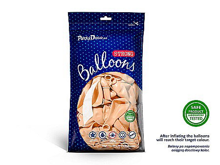 PD BALOANE Strong Balloons 27cm, Pastel Light Peach, 10/SET SB12P-075J-10 [1]