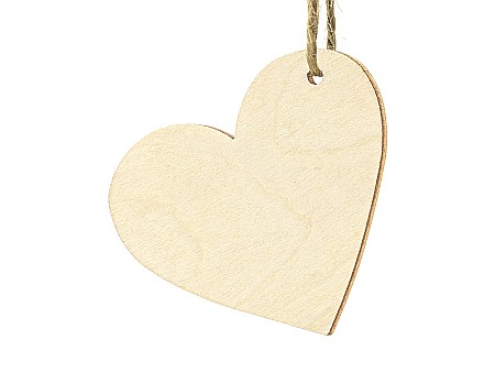 PD ACCESORII DIN LEMN, Wooden place cards Hearts, 6x5cm 10/SET WS1-100 [1]