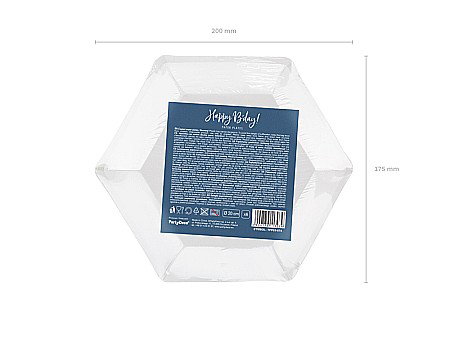 PD FARFURII CARTON Happy B'day!, navy blue, 20cm 6/set TPP63-074 [2]