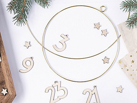 Braduti/ Stelute/ Accesorii impodobit - PD INELE METALICE PENTRU DECORAT 2/SET 20-28CM ZDM2-019ME