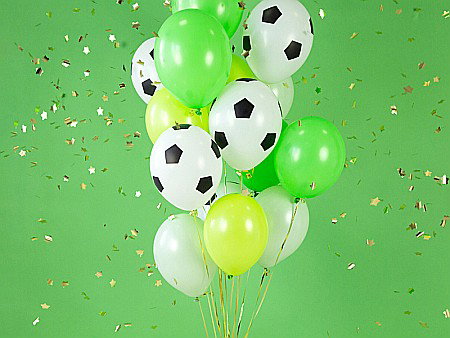 PD BALOANE Balloons 30cm, Football, Pure White 6/SET SB14P-299-008B-6 [1]