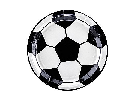 Farfurii/ Pahare/ Servetele/ Paie/ Tacamuri/ Fete masa - PD FARFURII CARTON Football, mix, 18cm 6/SET TPP72