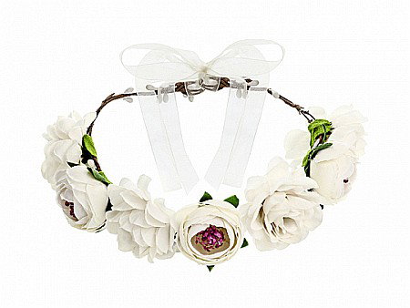 Articole Nunta, Bridal Party - PD CORONITA FLORI ALBE, 17cm WIAN1-008