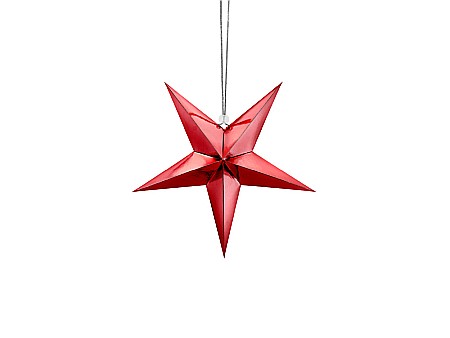 Braduti/ Stelute/ Accesorii impodobit - PD STELUTA DIN HARTIE, Paper star, 30cm, red GWP1-30-007M