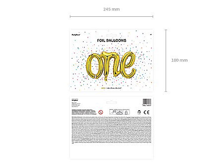 PD BALON FOLIE ALUMINIU One, gold, 66x37cm FB75M-019 [4]