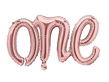 Baloane si accesorii - PD BALON FOLIE ALUMINIU One, rose gold, 66x37cm FB75S-019R