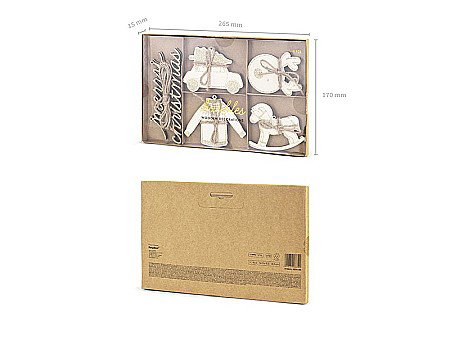 PD DECORATIUNI SUSPENDATE DIN LEMN CU SCLIPICI PENTRU CRACIUN 10/SET ZDD5-100 [7]