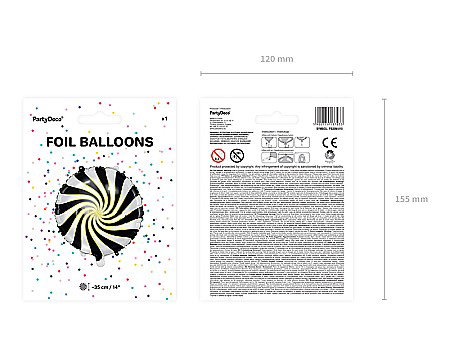 PD BALON FOLIE ALUMINIU Candy, 35cm, black FB20M-010 [2]