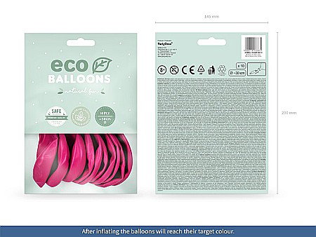 PD BALOANE Eco Balloons 26cm, pastel fuchsia 10/SET ECO26P-080-10 [1]