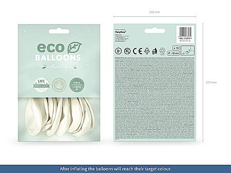 PD BALOANE Eco Balloons 26cm, metallic white 10/SET ECO26M-008-10 [1]