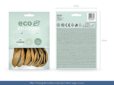 PD BALOANE Eco Balloons 26cm, metallic gold 10/SET ECO26M-019-10 [1]